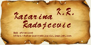 Katarina Radojčević vizit kartica